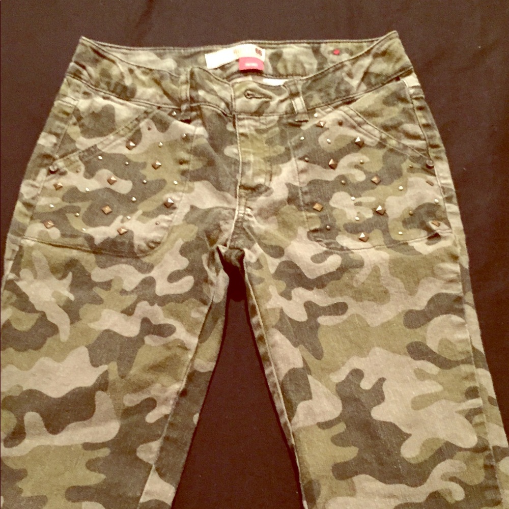Girls Route 66 Camo Skinny Pants